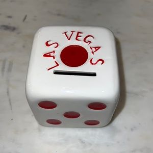 Las Vegas six sided die piggy bank